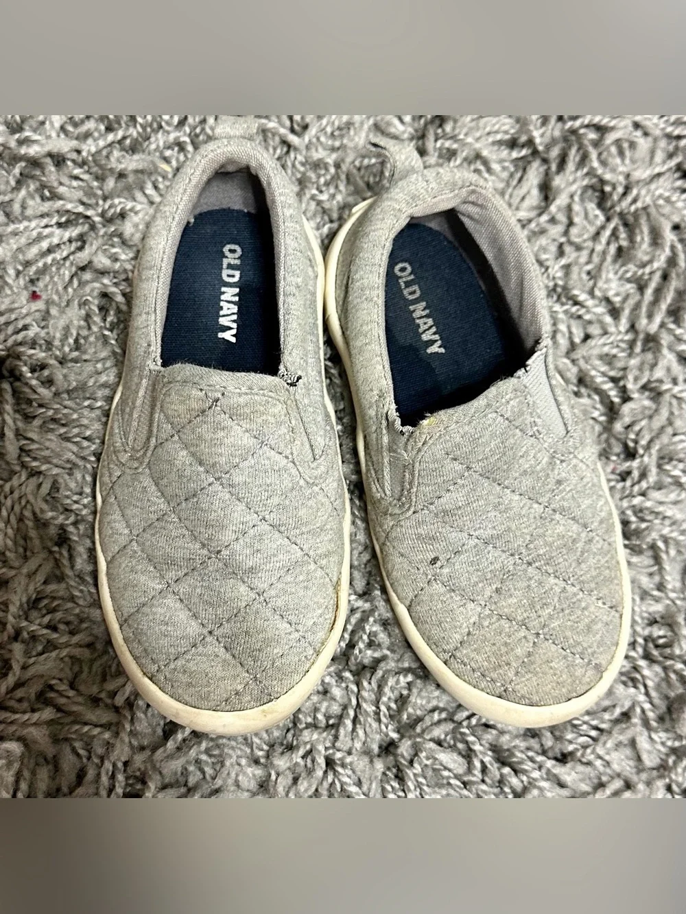 Old Navy Quilted Slip-On Sneakers in Light Gray